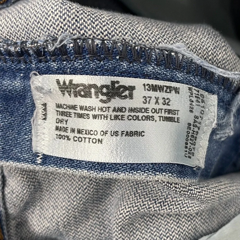 Wrangler Jeans 37x32 Blue Pants Cowboy Cut Western 13MWZ Denim Vintage Work C559